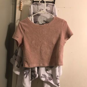 Skirt and crop top two piece set